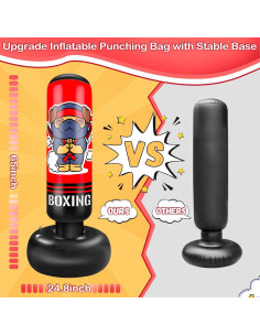 Saco de Boxeo Inflable SHZYGQ 165 cm con Guantes para Niños 2