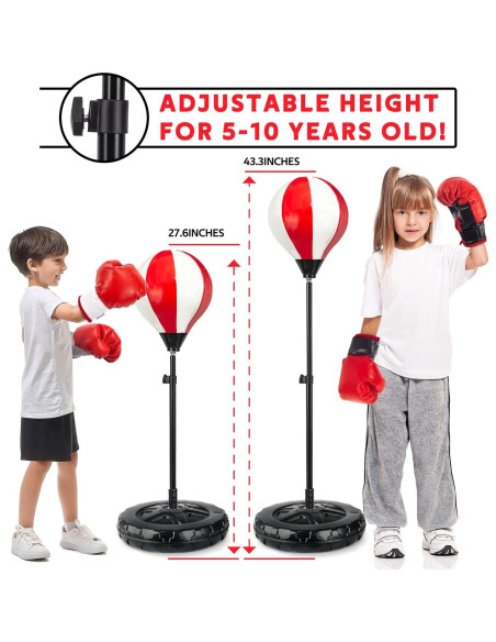Saco de Boxeo Grande SpringFlower para Niños con Guantes Saco de Boxeo Grande SpringFlower para Niños con Guantes