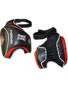 Guardia de Muslo Muay Thai Ring to Cage Ajustable Negro/Rojo 2