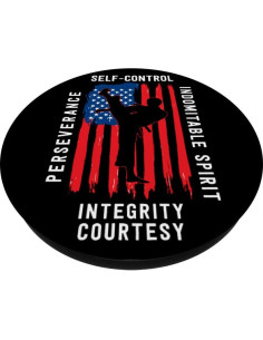 PopSockets Taekwondo 5 Principios Negro Soporte Teléfono 2