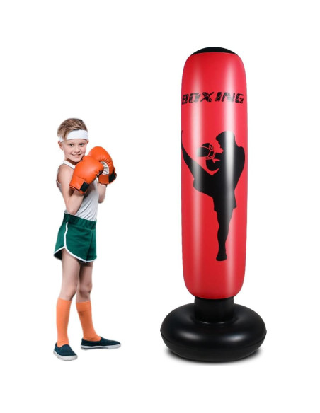 Saco de Boxeo Inflable SUNSHINE-MALL 170cm para Niños Saco de Boxeo Inflable SUNSHINE-MALL 170cm para Niños