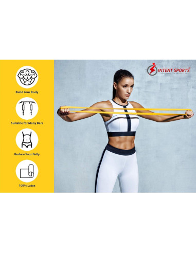 Bandas de Asistencia INTENT SPORTS para Dominadas - Amarilla 5-10 kg