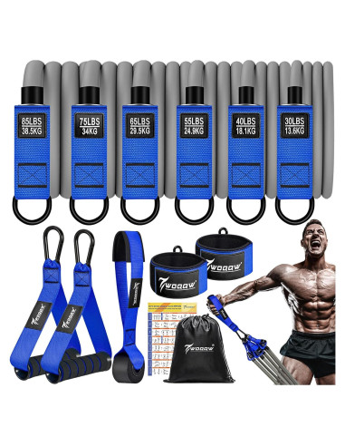 Bandas de Resistencia Pesadas WOQQW 350lbs (158.76kg) Ajustables