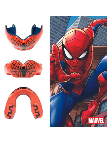 Protector Bucal Deportivo Safejawz Spider-Man para Frenos - Ajustable Protector Bucal Deportivo Safejawz Spider-Man para Frenos - Ajustable