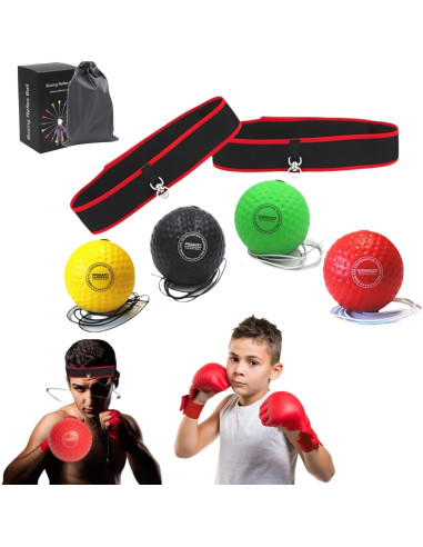 Pelota de Boxeo Reflex Druland con Banda Ajustable para Entrenamiento