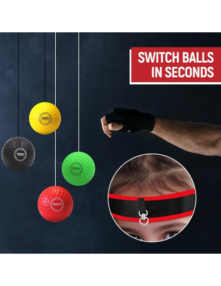 Pelota de Boxeo Reflex Druland con Banda Ajustable para Entrenamiento Pelota de Boxeo Reflex Druland con Banda Ajustable para Entrenamiento