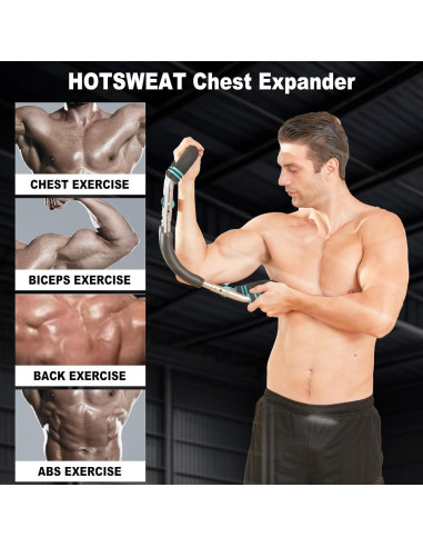 Ejercitador de Brazos HOTSWEAT, Barra de Potencia Plegable