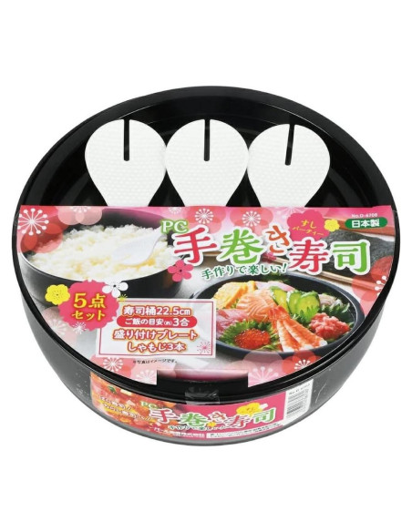 Kit de Hacer Sushi JapanBargain - Tazón Mezclador, Estera y Más Kit de Hacer Sushi JapanBargain - Tazón Mezclador, Estera y Más