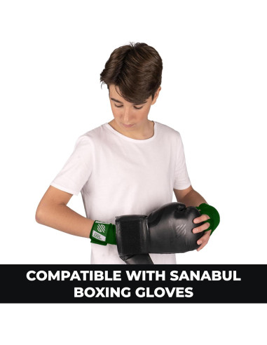 Envolturas de Mano de Boxeo Sanabul 120" Verde Bosque
