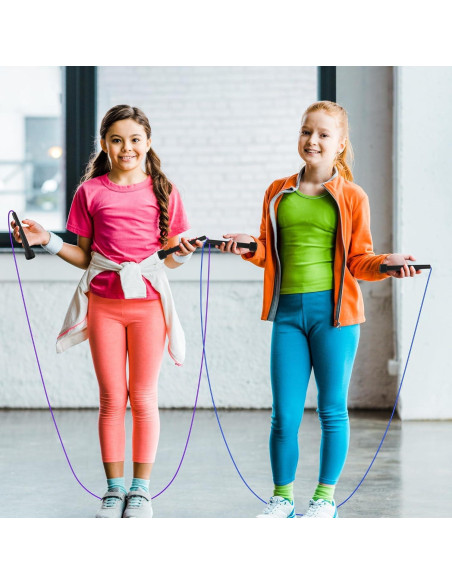 Cuerda de Saltar Aodaer Ajustable PVC 2.8m para Niños - 10 Unidades Cuerda de Saltar Aodaer Ajustable PVC 2.8m para Niños - 10 Unidades