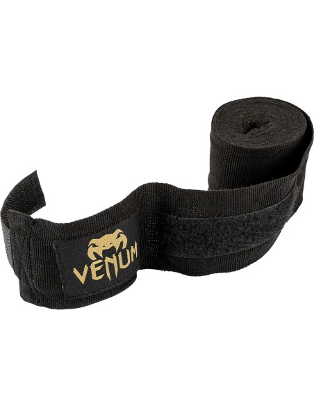 Vendas de Boxeo Venum Kontact 4m Negro/Dorado - Algodón Vendas de Boxeo Venum Kontact 4m Negro/Dorado - Algodón