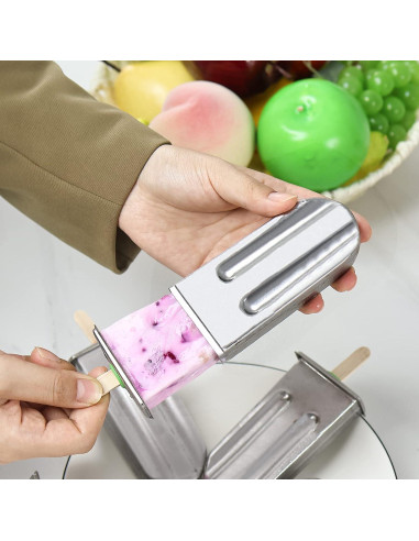 Kit de Moldes para Helados HYDDNice - 10 Moldes Acero Inoxidable