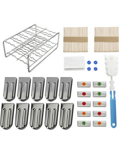 Kit de Moldes para Helados HYDDNice - 10 Moldes Acero Inoxidable