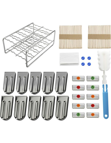 Kit de Moldes para Helados HYDDNice - 10 Moldes Acero Inoxidable Kit de Moldes para Helados HYDDNice - 10 Moldes Acero Inoxidable