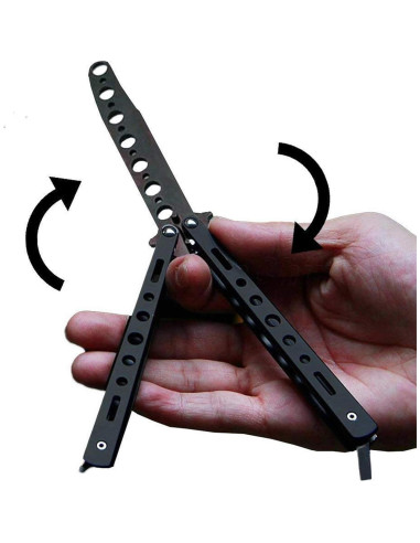 Cuchillo Mariposa de Práctica AIFUSI 2 Pack Sin Filo