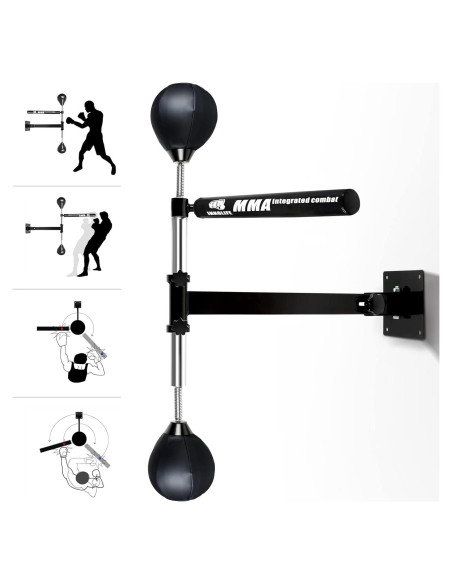 Barra de Boxeo Giratoria INNOLIFE con 2 Pelotas de Velocidad Barra de Boxeo Giratoria INNOLIFE con 2 Pelotas de Velocidad