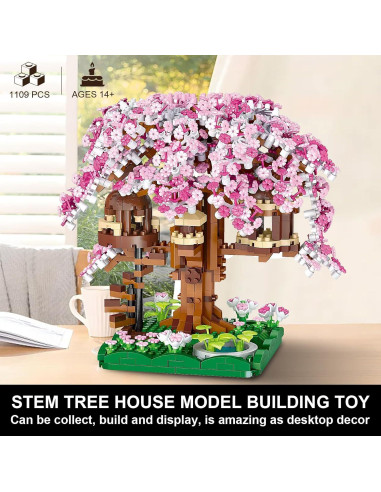 Juego de Construcción Árbol de Cerezos PQKIE 1109 Piezas STEM