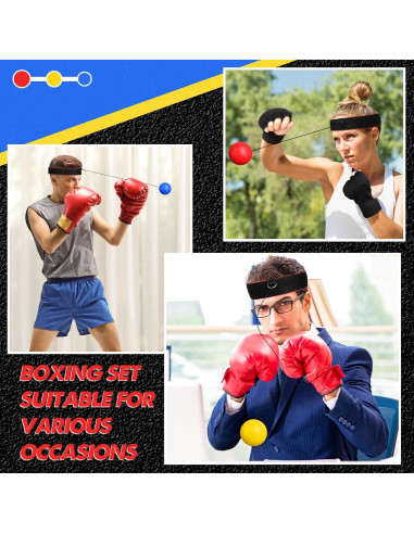 Juego de Boxeo WinnerWhy SHQ1785 con 3 Pelotas y Guantes