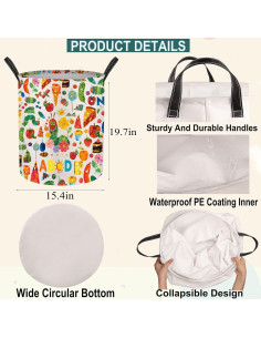 Cesta de lavandería JNIAP 50x40 cm Plegable Impermeable 2