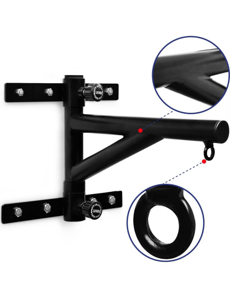 Soporte de Bolsa Pesada Yes4All Ajustable Montaje Pared Acero Soporte de Bolsa Pesada Yes4All Ajustable Montaje Pared Acero
