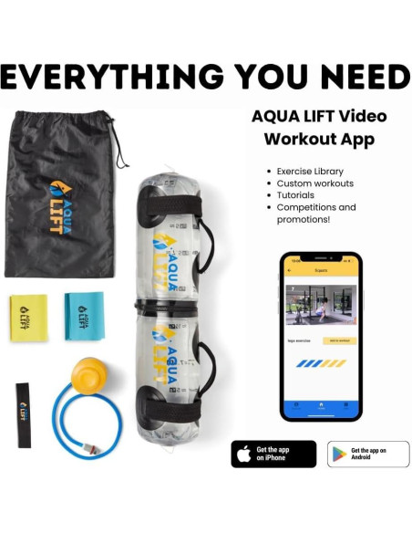 Kit de Entrenamiento Portátil AQUA LIFT - Pesas de Agua Ajustables 2.5 a 10 kg Kit de Entrenamiento Portátil AQUA LIFT - Pesas de Agua Ajustables 2.5 a 10 kg