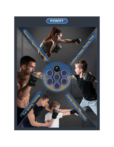 Máquina de Boxeo Musical POWIFY PO-QJ01-BK1 con Bluetooth