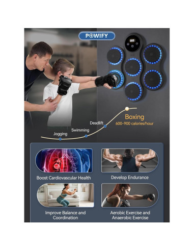 Máquina de Boxeo Musical POWIFY PO-QJ01-BK1 con Bluetooth