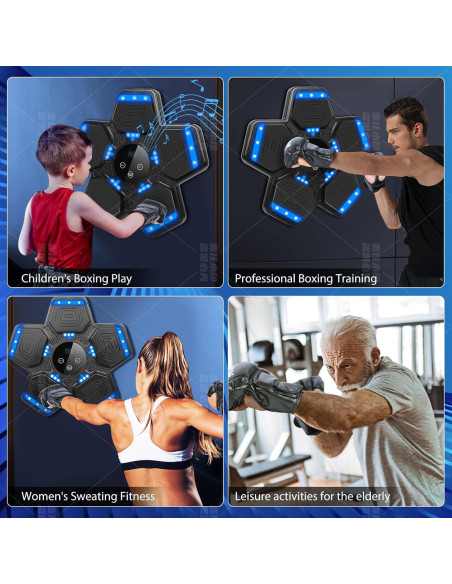 Máquina de Boxeo Musical 2025 QJ22 con Bluetooth y Guantes Máquina de Boxeo Musical 2025 QJ22 con Bluetooth y Guantes