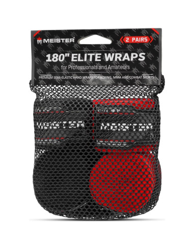 Vendajes de Mano Meister Elite 180'' Adultos Boxeo MMA - 2 Pares