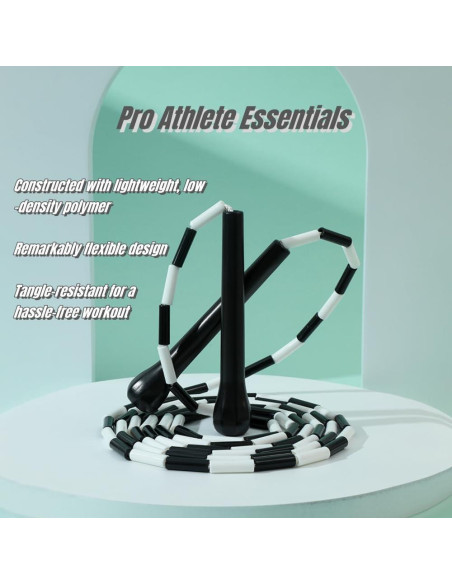 Cuerda de Saltar IDOU 2.74m Ajustable con Cuentas Irrompibles Cuerda de Saltar IDOU 2.74m Ajustable con Cuentas Irrompibles