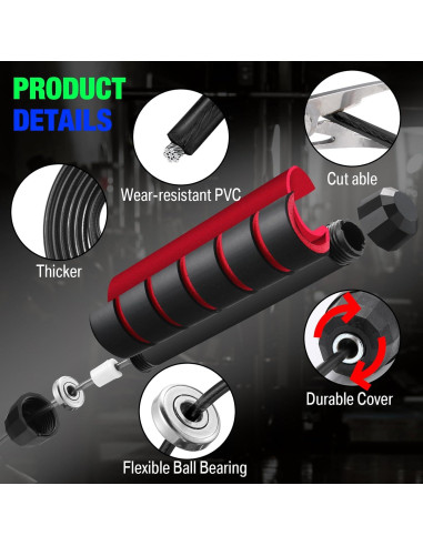 Cuerdas de Salto Ajustables HyDren - 24 Piezas para Fitness