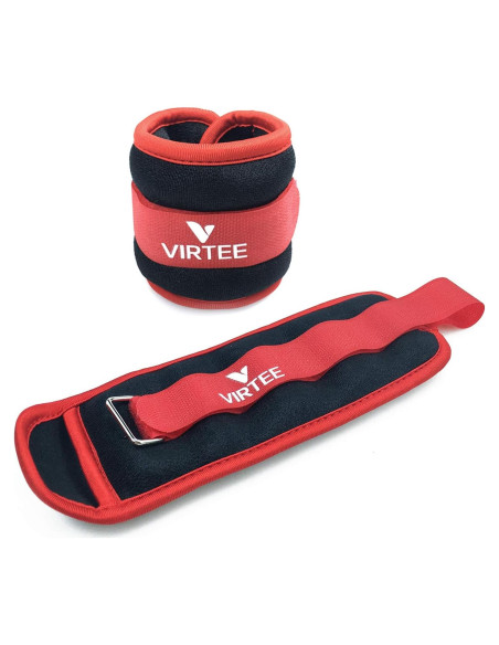 Pesas para Tobillos y Muñecas Virtee 0.5 kg Rojas Ajustables Pesas para Tobillos y Muñecas Virtee 0.5 kg Rojas Ajustables