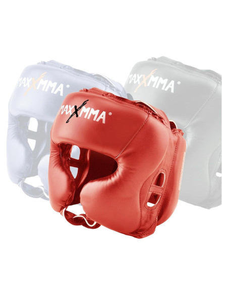 Casco de Boxeo MaxxMMA L/XL Rojo para MMA y Kickboxing Casco de Boxeo MaxxMMA L/XL Rojo para MMA y Kickboxing