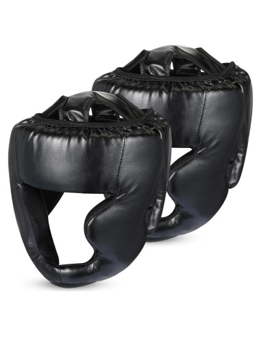 Casco de Boxeo Copkim Ajustable para MMA y Sparring - Negro