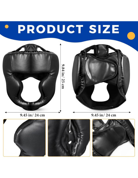 Casco de Boxeo Copkim Ajustable para MMA y Sparring - Negro Casco de Boxeo Copkim Ajustable para MMA y Sparring - Negro