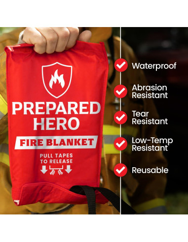 Manta de Emergencia Prepared Hero - Paquete de 2 - 101,6 cm