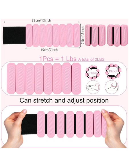 Pesas Ajustables para Tobillos y Muñecas Ziasuzy 0.45 kg - Juego de 2 Pesas Ajustables para Tobillos y Muñecas Ziasuzy 0.45 kg - Juego de 2