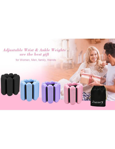 Pesas Ajustables para Tobillos y Muñecas Ziasuzy 0.45 kg - Juego de 2