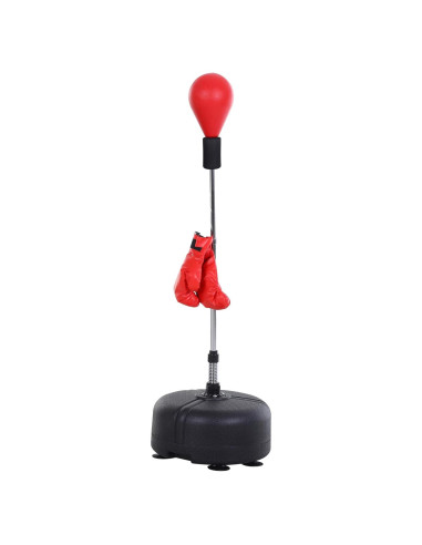 Saco de Boxeo Soozier Ajustable con Guantes - Rojo