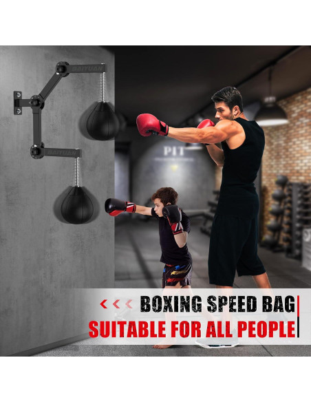 Saco de Boxeo BaiYuan B-178A Ajustable Pared Negro 41.1x38.1cm Saco de Boxeo BaiYuan B-178A Ajustable Pared Negro 41.1x38.1cm