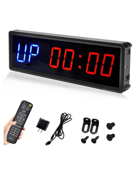Temporizador LED de Gimnasio BTBSIGN 28x10 cm Control Remoto Temporizador LED de Gimnasio BTBSIGN 28x10 cm Control Remoto