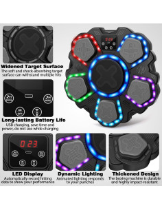 Máquina de Boxeo Musical Awinto CD8816 con Bluetooth y Medición de Fuerza 2