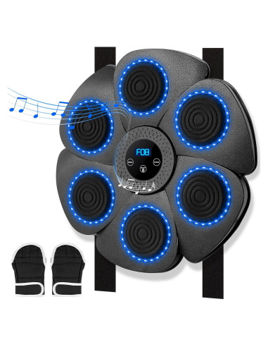 Máquina de Boxeo Musical Kerty MCBOX06 con Guantes y Bluetooth