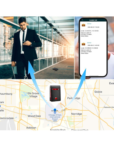 Billetera Inteligente con Rastreador SMART LB - Negro Carbón