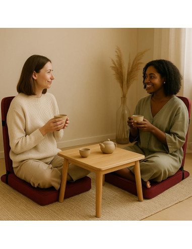 Silla de Meditación Plegable FOM con Soporte de Espalda