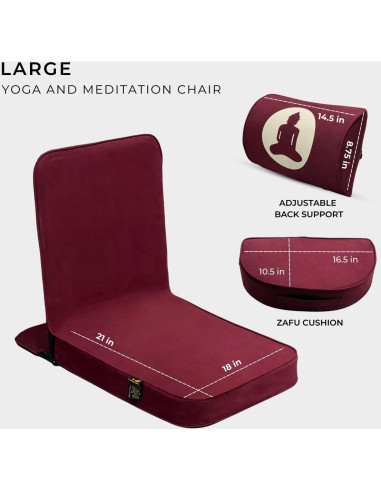 Silla de Meditación Plegable FOM con Soporte de Espalda