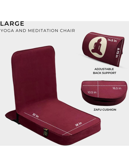 Silla de Meditación Plegable FOM con Soporte de Espalda Silla de Meditación Plegable FOM con Soporte de Espalda