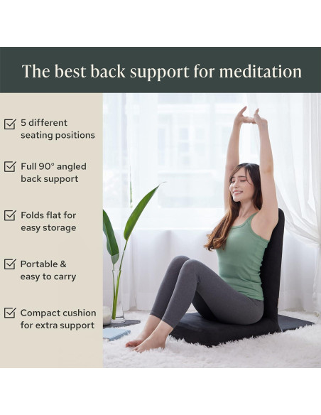 Silla de Meditación Plegable Mindful Modern - Soporte Espalda Silla de Meditación Plegable Mindful Modern - Soporte Espalda