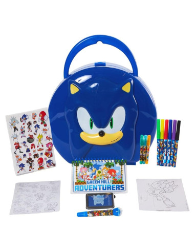 Set de Actividades Sonic - Colorear y Stickers - 20 Piezas