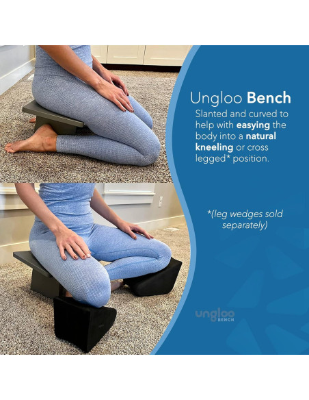 Banco de Meditación Ungloo de Bambú 44.45x24.13cm Ergonómico Banco de Meditación Ungloo de Bambú 44.45x24.13cm Ergonómico